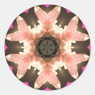 Sticker Rond Boules à quartz rose !