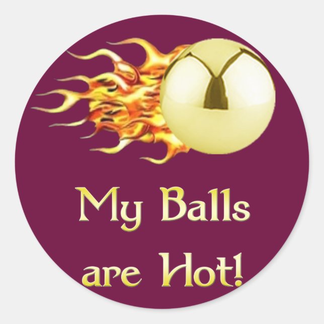 Sticker Rond Boules chaudes Flamme Pinball (Devant)