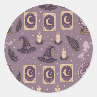 Sticker Rond Boules de cristal mignonnes et effrayantes Autocol