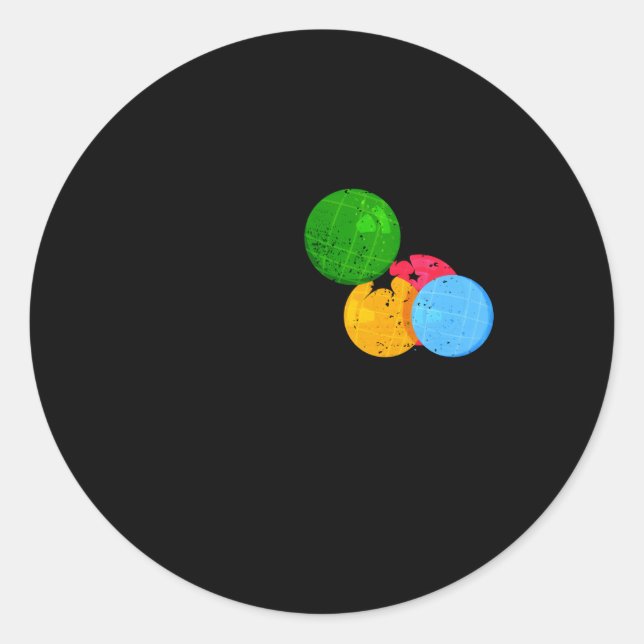 Sticker Rond Boules Dit Pour Les Gagnants Du Pétanque Et Du Boc (Devant)