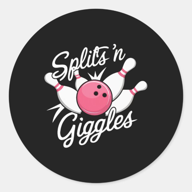 Sticker Rond Boules N Giggles Bowling Bowler Ball Et P (Devant)