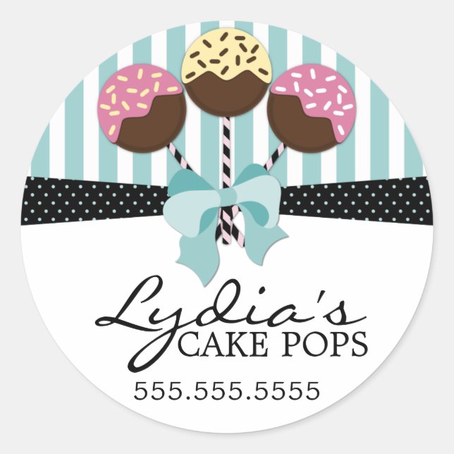 Sticker Rond Boulettes de gâteaux de Whimsical Bouche Cachets (Devant)