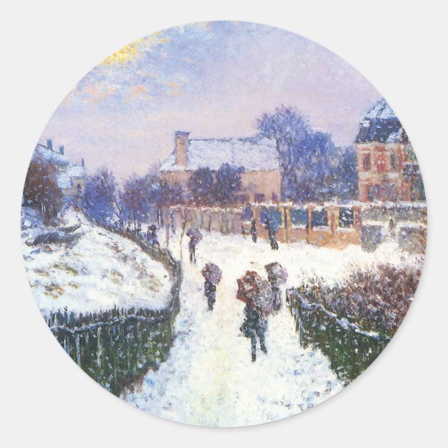 Sticker Rond Boulevard Saint Denis Argenteuil par Claude Monet (Devant)