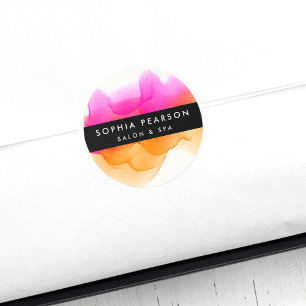 Sticker Rond Boulot d'aquarelle moderne