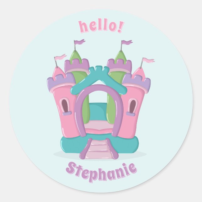Sticker Rond Bounce House Party (Devant)