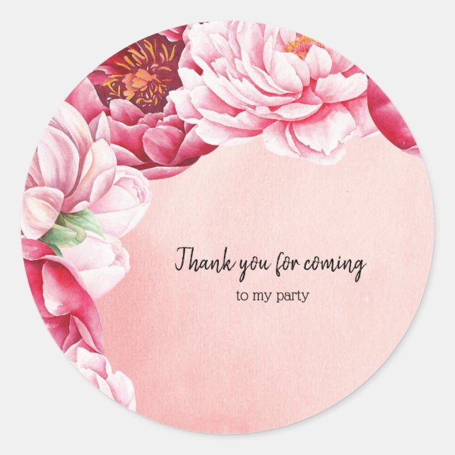 Sticker Rond Bouquet de fleurs pour toutes les occasions (Devant)