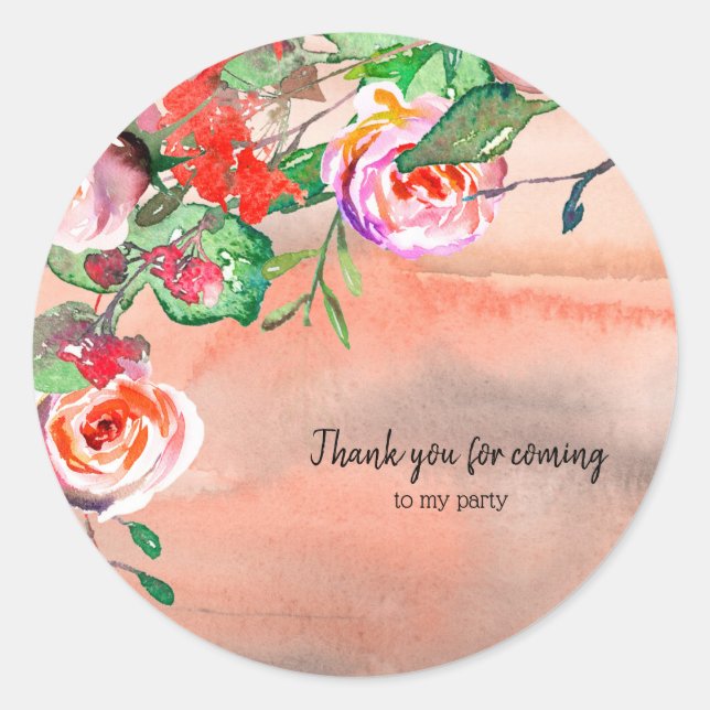 Sticker Rond Bouquet de fleurs pour toutes les occasions (Devant)