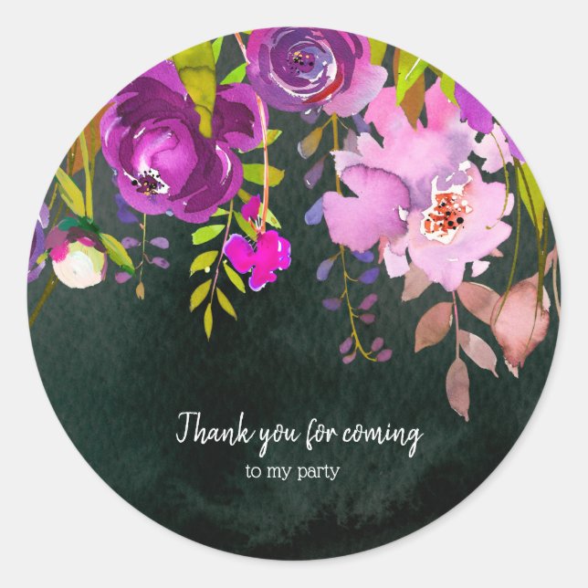 Sticker Rond Bouquet de fleurs pour toutes les occasions (Devant)