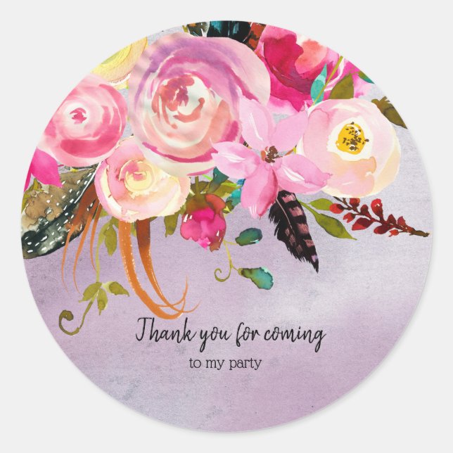 Sticker Rond Bouquet de fleurs pour toutes les occasions (Devant)