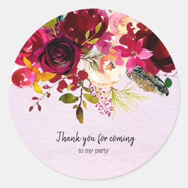 Sticker Rond Bouquet de fleurs pour toutes les occasions (Devant)