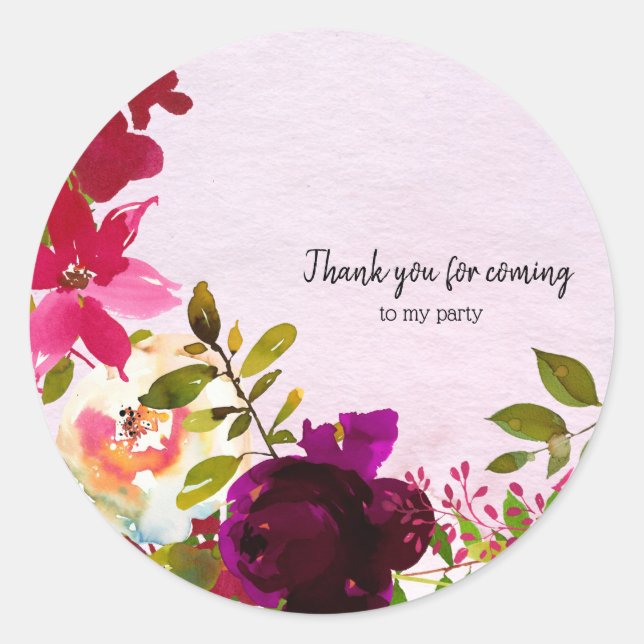 Sticker Rond Bouquet de fleurs pour toutes les occasions (Devant)