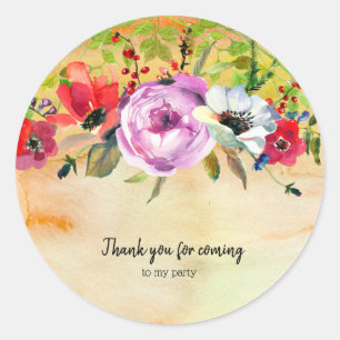 Sticker Rond Bouquet de fleurs pour toutes les occasions
