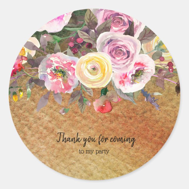 Sticker Rond Bouquet de fleurs pour toutes les occasions (Devant)