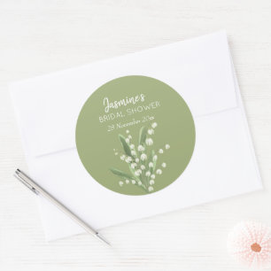 Sticker Rond Bouquet de muguet Shower de mariage 