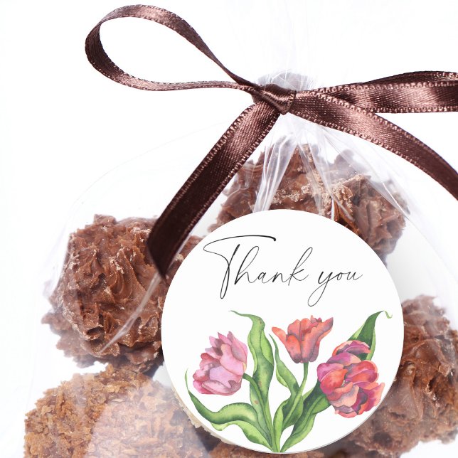 Sticker Rond Bouquet d'eau Carte de remerciements (Créateur téléchargé)