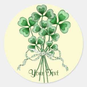 Sticker Rond Bouquet shamrock
