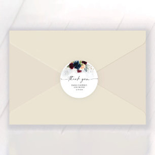 Sticker Rond Bourgogne et Baby shower de la Marine