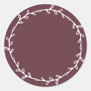 Sticker Rond Bourgogne fait maison rustique à écrire