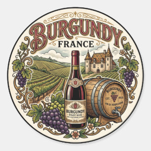Sticker Rond Bourgogne France