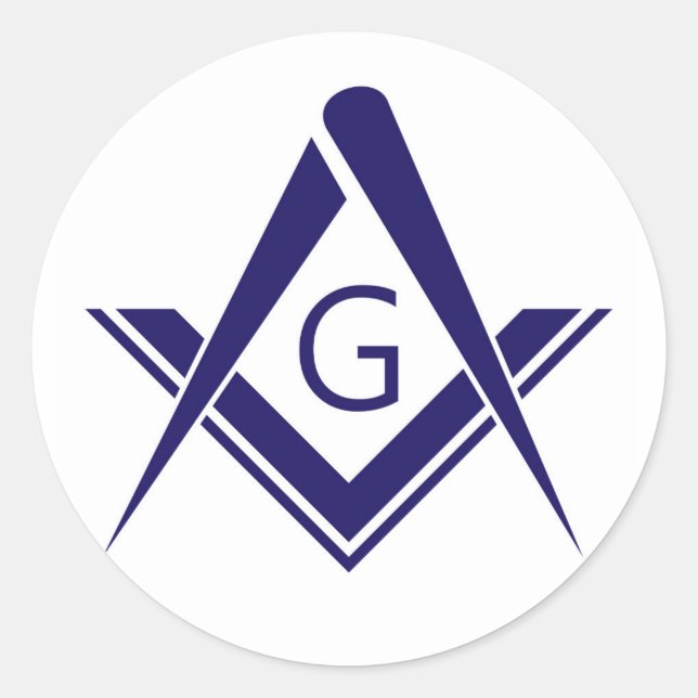 Sticker Rond boussole freemason guilde mason organisation signe (Devant)