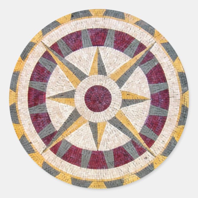 Sticker Rond Boussole marine celtique (Devant)