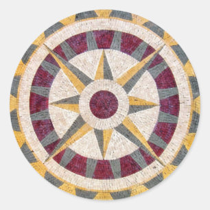 Sticker Rond Boussole nautique celtique
