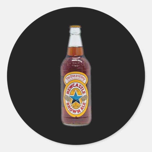 Sticker Rond Bouteille D'Ale Brune (Devant)