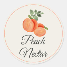 Sticker Rond Bouteille de bar à Mimosa au nectar de pêche