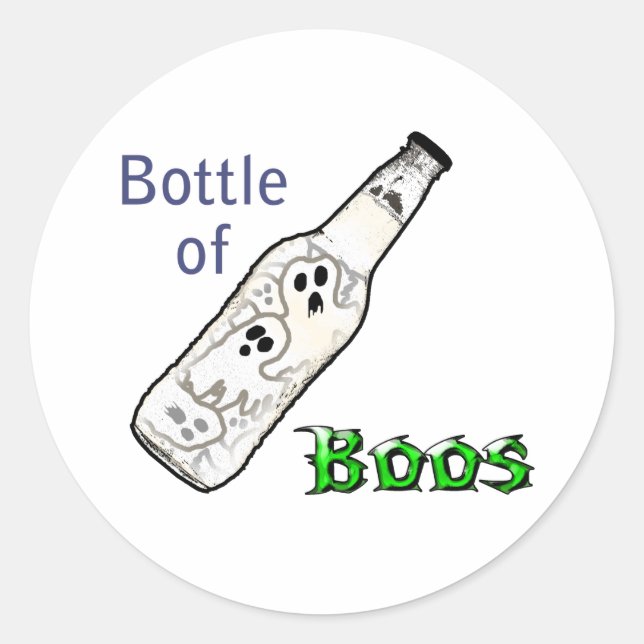Sticker Rond Bouteille de Boos (Devant)