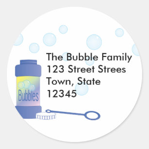Sticker Rond Bouteille de bulles