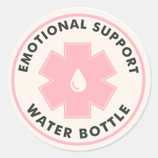 Sticker Rond Bouteille d'eau de support émotionnel