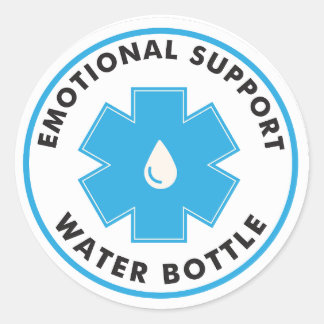 Sticker Rond Bouteille d'eau de support émotionnel