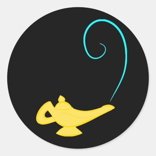 Sticker Rond Bouteille Genie (Devant)