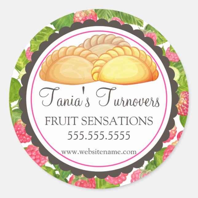 Sticker Rond Bouteilles de boulangerie de rotation (Devant)