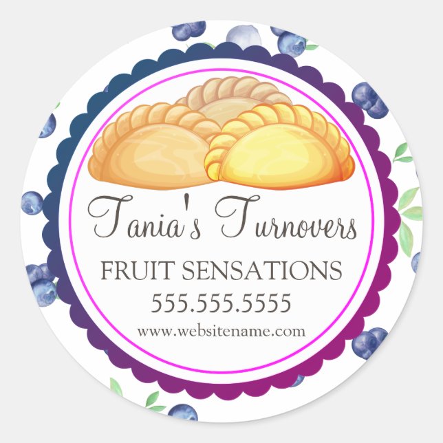 Sticker Rond Bouteilles de boulangerie de rotation (Devant)