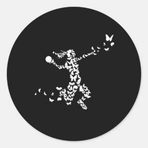 Sticker Rond Bouteilles de Handball Joueur de Handball