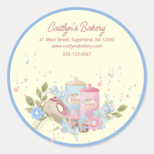 Sticker Rond Boutique de boulangerie et de pâtisserie Bordure b