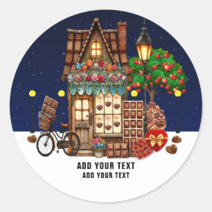 Sticker Rond Boutique de chocolat