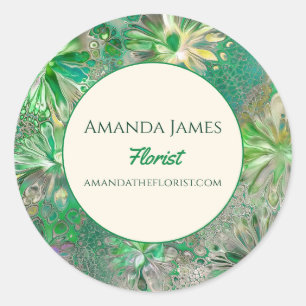Sticker Rond Boutique fleuriste Botanique Professionnelle