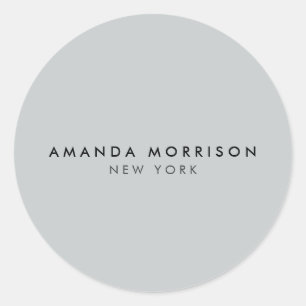 Sticker Rond Boutique minimaliste de luxe Gris