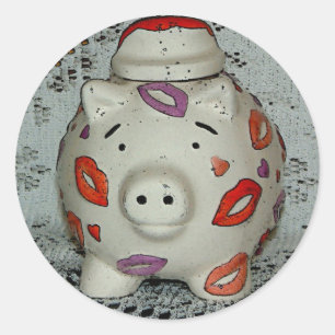 Sticker Rond Bouton à lèvres adorable