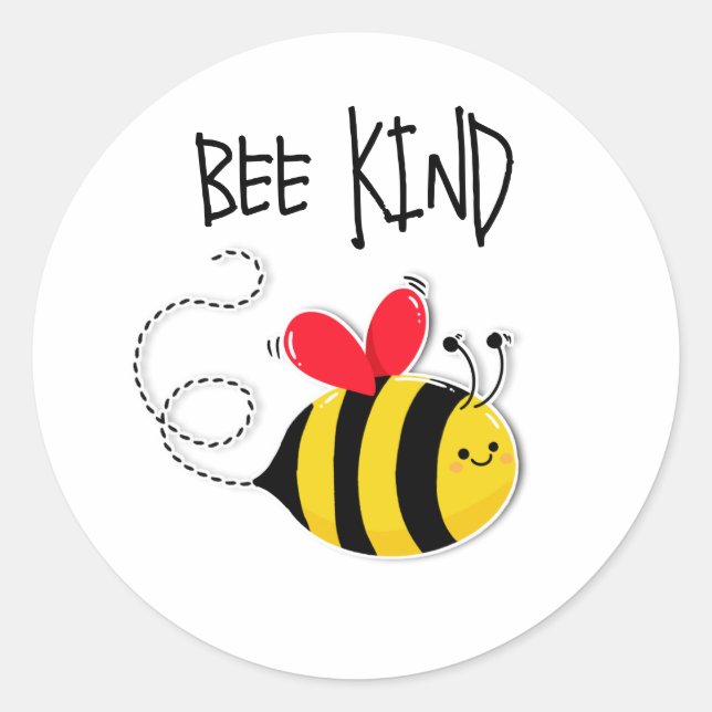 Sticker Rond Bouton d'abeille Boeuf (Devant)