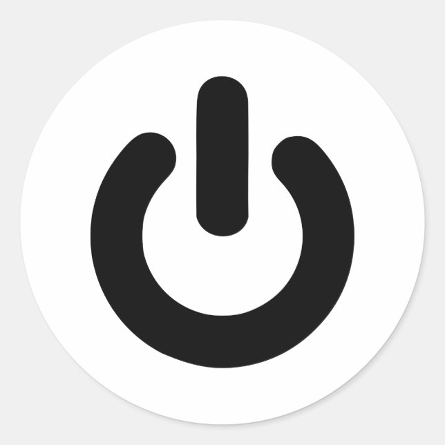 Sticker Rond Bouton d'alimentation (Devant)