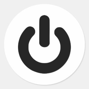 Sticker Rond Bouton d'alimentation
