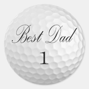 Sticker Rond Bouton de golf meilleur papa 1