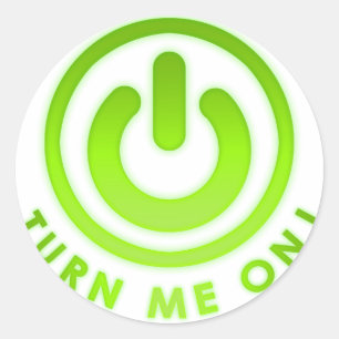 Sticker Rond Bouton de puissance - allumez-moi