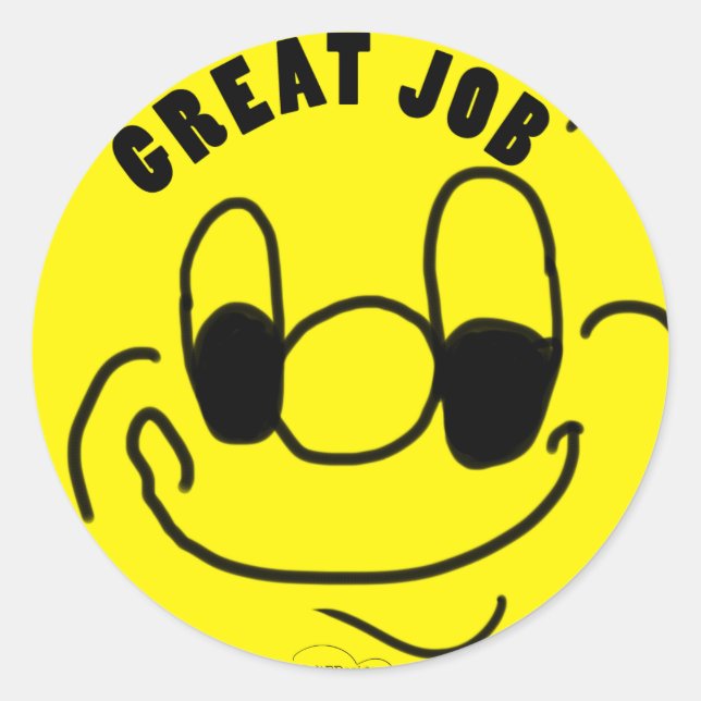 Sticker Rond Bouton de travail (Devant)