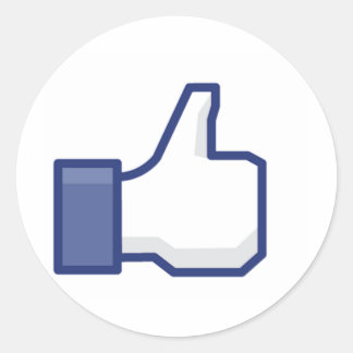 Sticker Rond Bouton Facebook Like