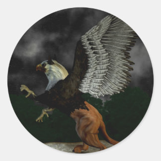 Sticker Rond Bouton Griffin dépoli