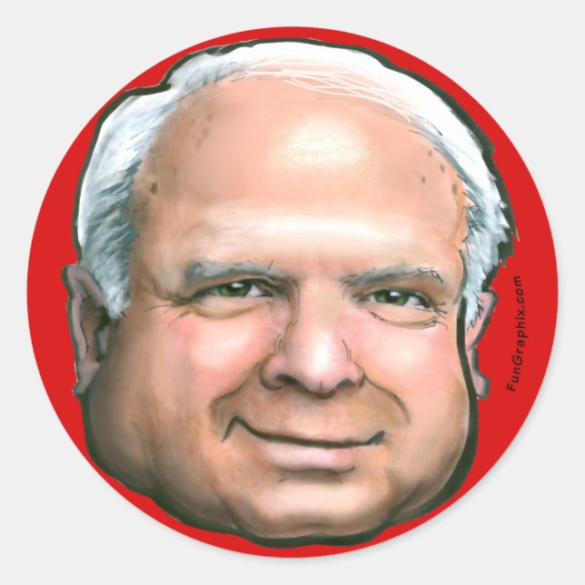 Sticker Rond Bouton McCain (Devant)